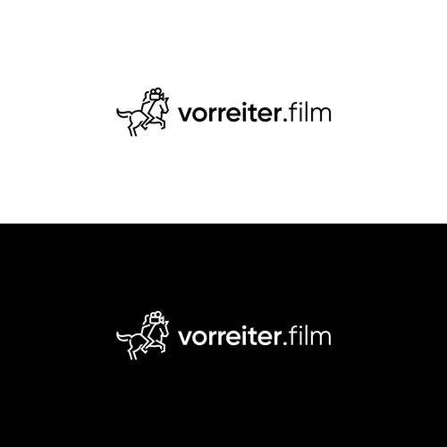 Lens logo with the title 'simple logo designs vorreiter film'