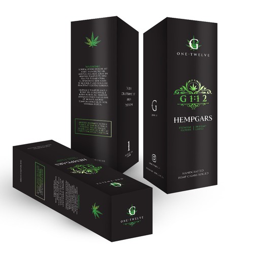Hemp design with the title 'Hemp Cigar Packaging'