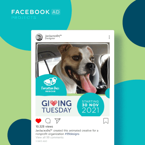 Ad design with the title '#2 Facebook Ad_animated'