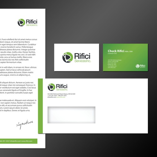 Envelope design with the title 'Business card & letterhead for Contract CFO'