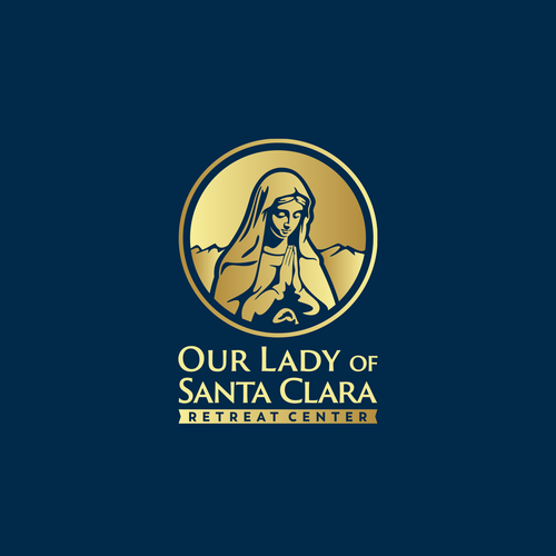 Catholic design with the title 'Our Lady of Santa Clara'