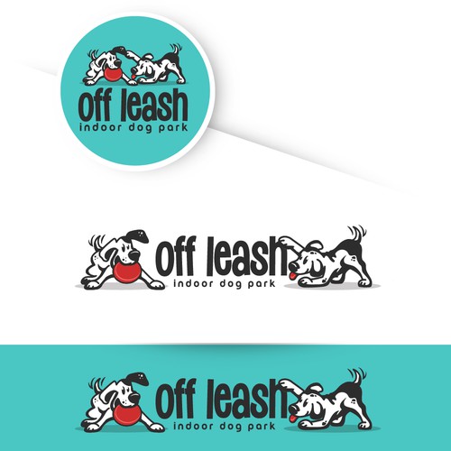 Dog logo with the title 'Logo design for the indoor dog park'
