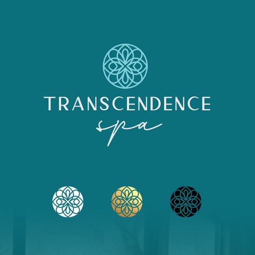 Circle logo with the title 'Transcendence Spa Logo'
