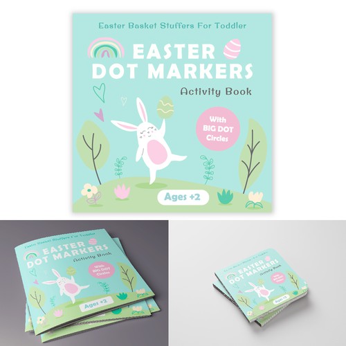Easter design with the title 'Design for children's coloring book'