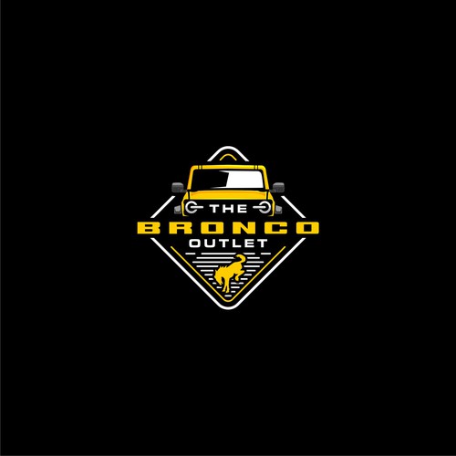 4x4 logo with the title 'logo concept for the bronco outlet'