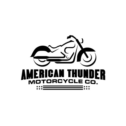 Masculine brand with the title 'American Thunder Motorcycle Co.'