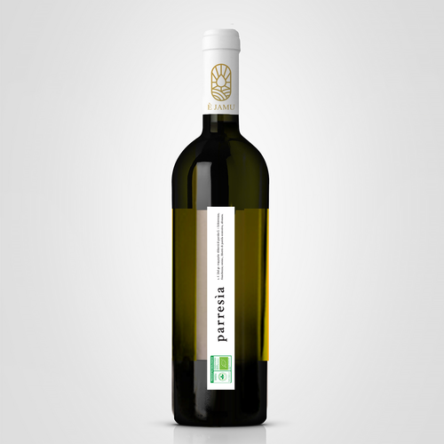 Distinctive design with the title 'wine label'
