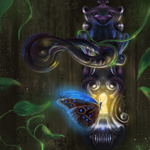 Paint design with the title 'Illustration for mystical poetry'