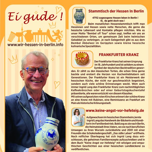 Cuisine design with the title 'www.wir-hessen-in-berlin.info flyer design'