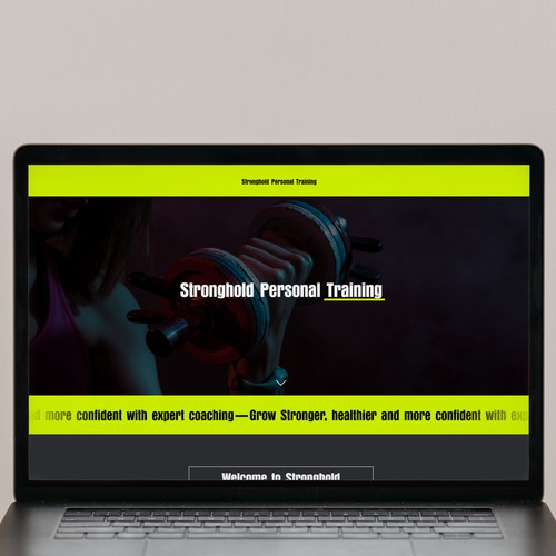 Personal trainer design with the title 'Stronghold Personal Training'