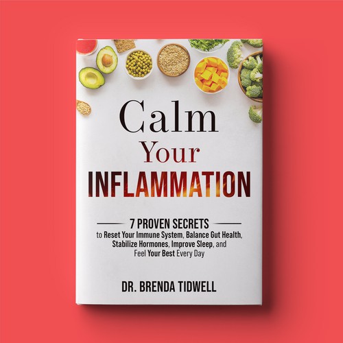 Food book cover with the title 'Calm Your Inflamation'