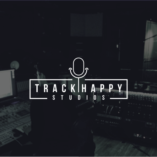 Studio design with the title 'TRACK HAPPY STUDIOS'