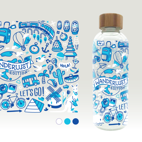 Bottle artwork with the title 'Bottle Cover Illustration'
