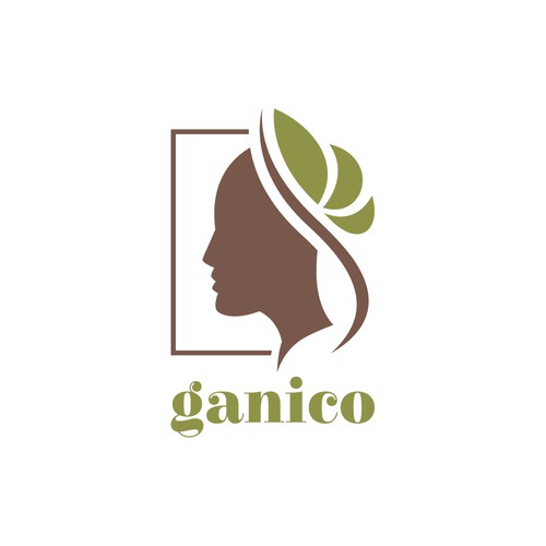 Face brand with the title 'Logo design for Ganico'