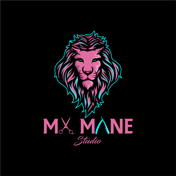 Razor design with the title 'Logo design for My Mane Studio'