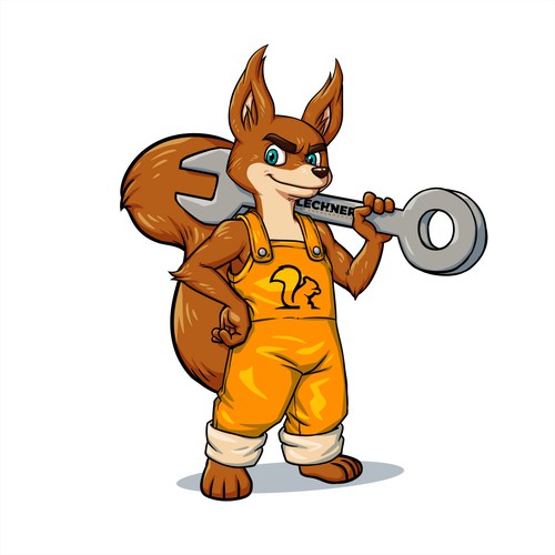 Anthropomorphic design with the title 'Squirrel Mascot'
