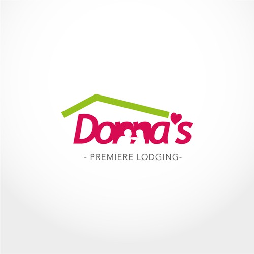 Couple logo with the title 'Logo proposal for Donna's Premiere Lodging'