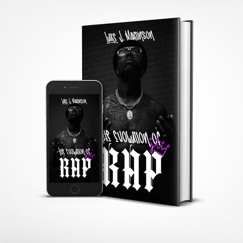 Rap design with the title 'Rap book cover'