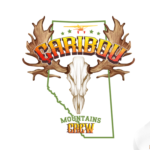 Deer t-shirt with the title 'Caribaou Mountain  Crew'