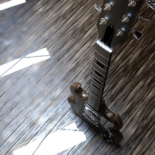 Guitar artwork with the title 'Guitar Pick Guard (Alternate Render)'