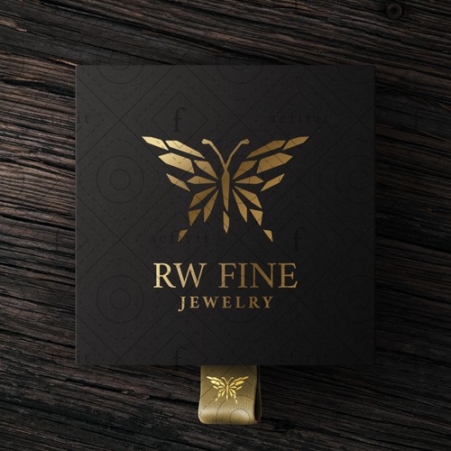 Crystals logo with the title 'Fragmented Butterfly Logo'