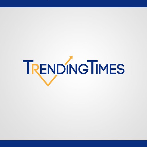 Trend logo with the title 'Horizontal text Logo concept for TrendingTimes : viral news site'