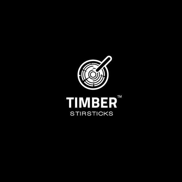 Stick logo with the title 'Timber Stir Sticks'