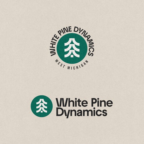 Pictogram design with the title 'Pictogram Logomark + geometric sans-serif'