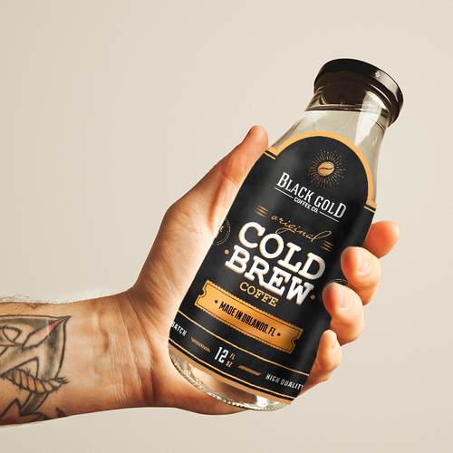 Original label with the title 'cold brew label'