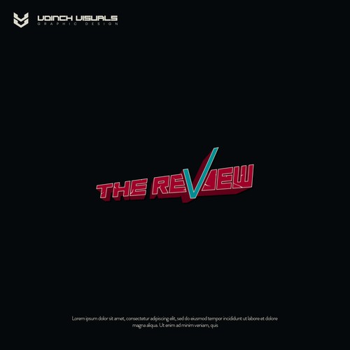 Review design with the title 'Logo design for "The Review"'