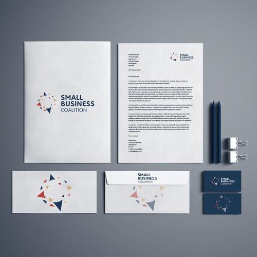 Letterhead logo with the title 'Small Business Coalition Logo Mockup'