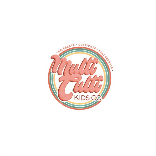 Kid's clothing logo with the title 'Multi Culti Kids Co.'