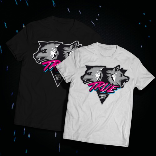 Miami design with the title 'True'