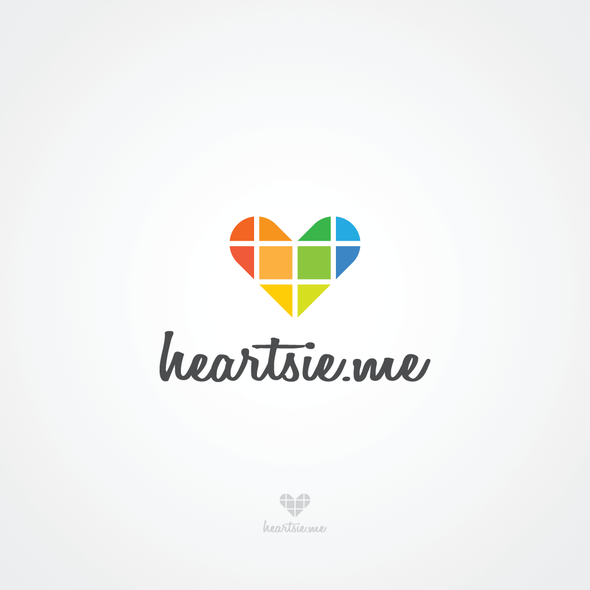 Follow on facebook logo with the title 'Fun, playful logo for a photo collage app'