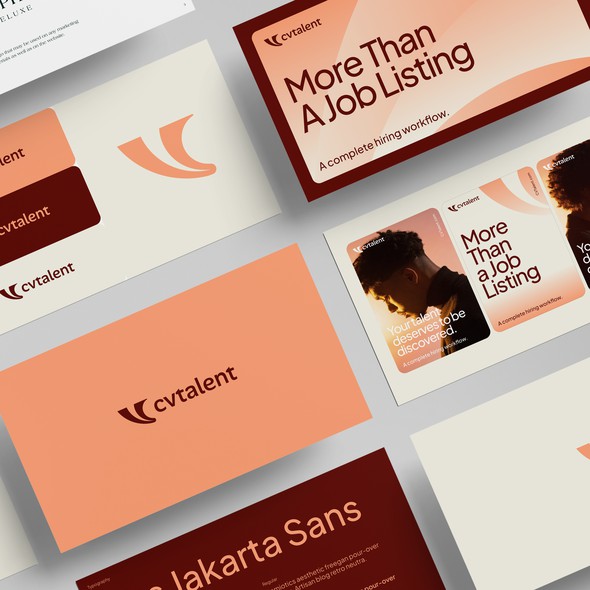 Wave design with the title 'Brand Idenntity and Brand Guidelines for Talent AI startup | WEB3 | Fintech | Edtech | SaaS | B2B'