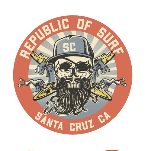 Island logo with the title 'Republic of Surf, Santa Cruz CA.'
