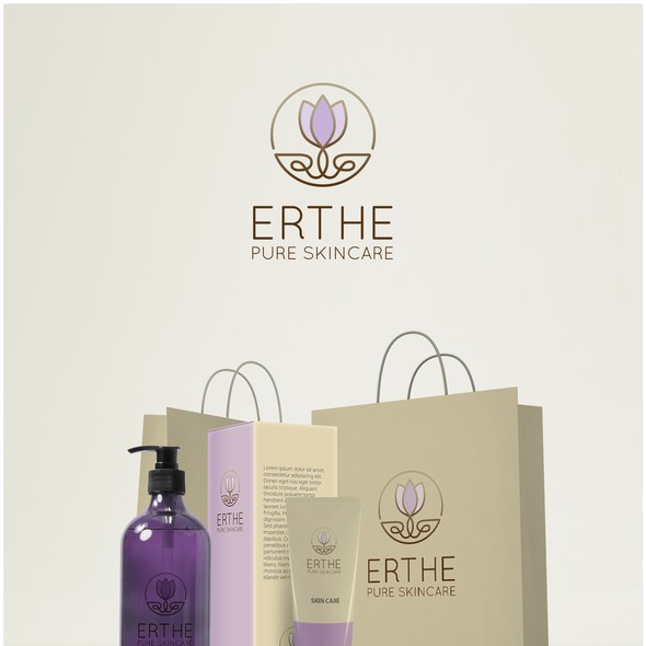 纯度标志的标题“ERTHE——植物护肤品的