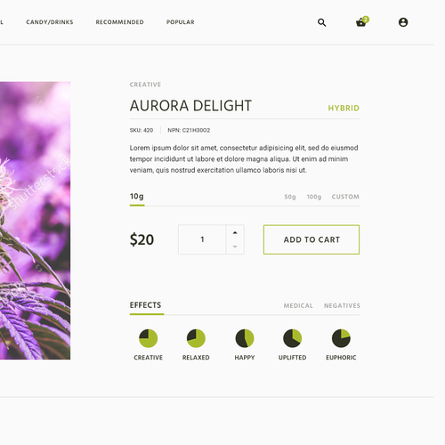 Product website with the title 'Clean Product Page'