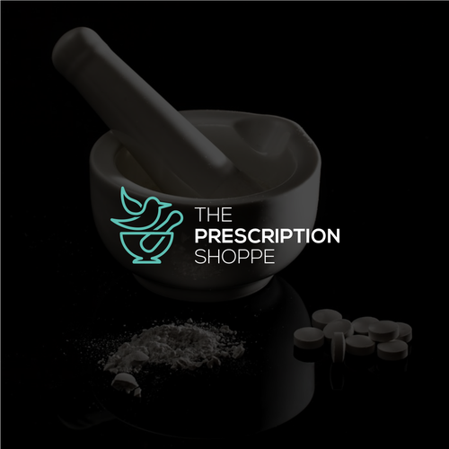 Pharmaceutical design with the title 'prescription shoppe'