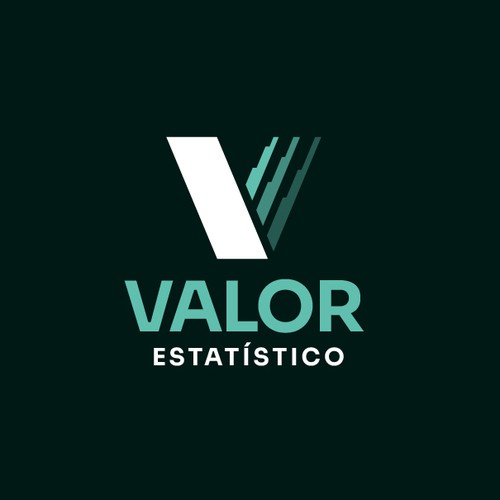 Bank logo with the title 'Valor Estatístico Logo Design'