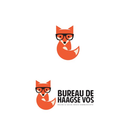 Fox brand with the title 'Bureau De Haagse Vos logo'