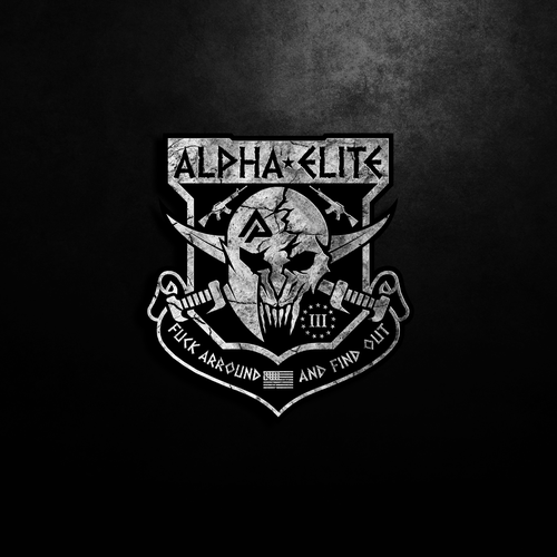 Tactical design with the title 'Logo design for Alpha Elite'