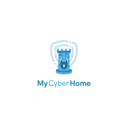 Mobile brand with the title 'Modern logo for cyber security mobile app'