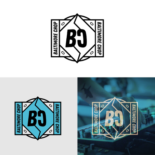 Recording studio logo with the title 'Baltimore Chop - Music'