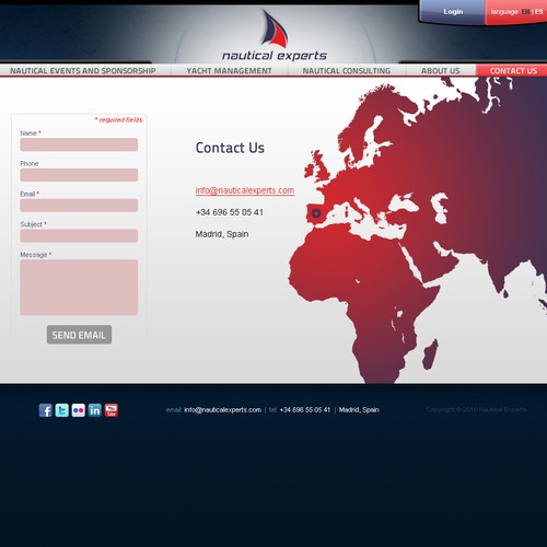 Yacht design with the title 'Nautical Experts'