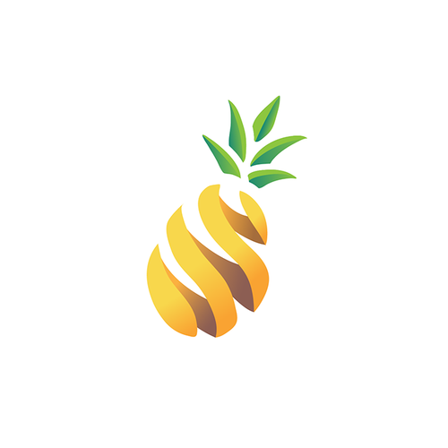 Pineapple logo with the title 'Logo Concept for a Digital marketing company'