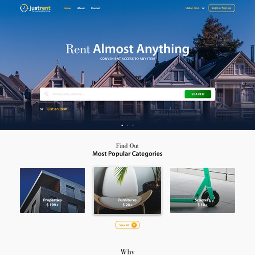 Airbnb design with the title 'Remtal Portal'