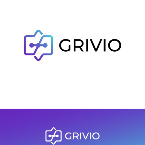 Cute messages logo with the title 'Chat Bubble Technology Logo'