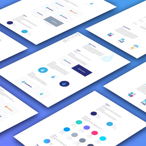 Automation design with the title 'Clean Landing Page Design for Company Brand Guide'