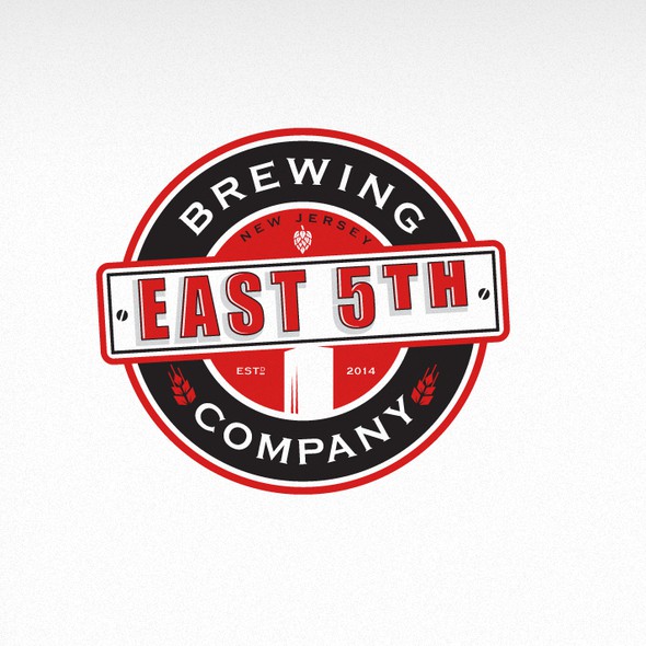 Street sign logo with the title 'Brewery Logo Design'